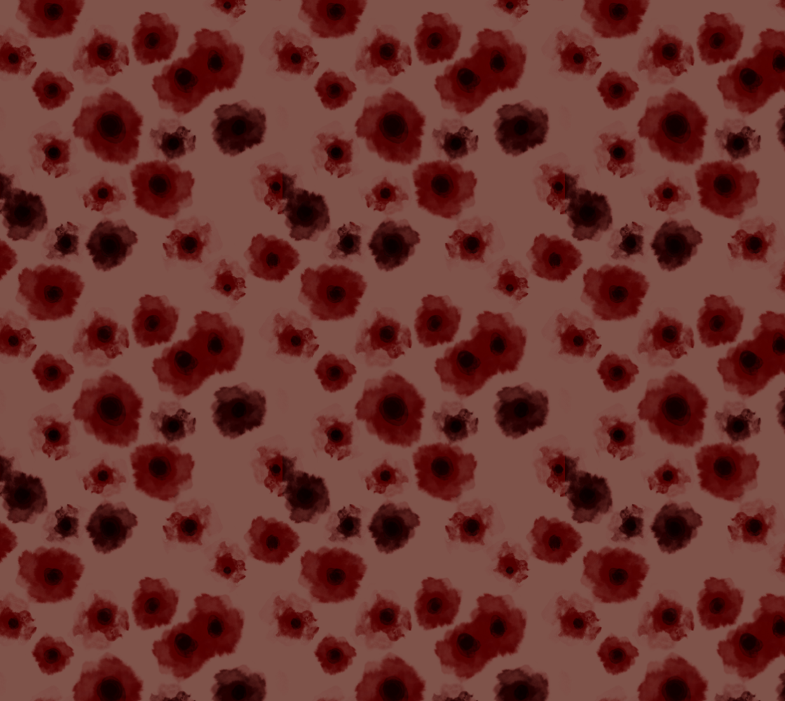 Red posies on dark blush, fabric