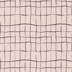 Broken Grid in blush and smoke, Wallpaper