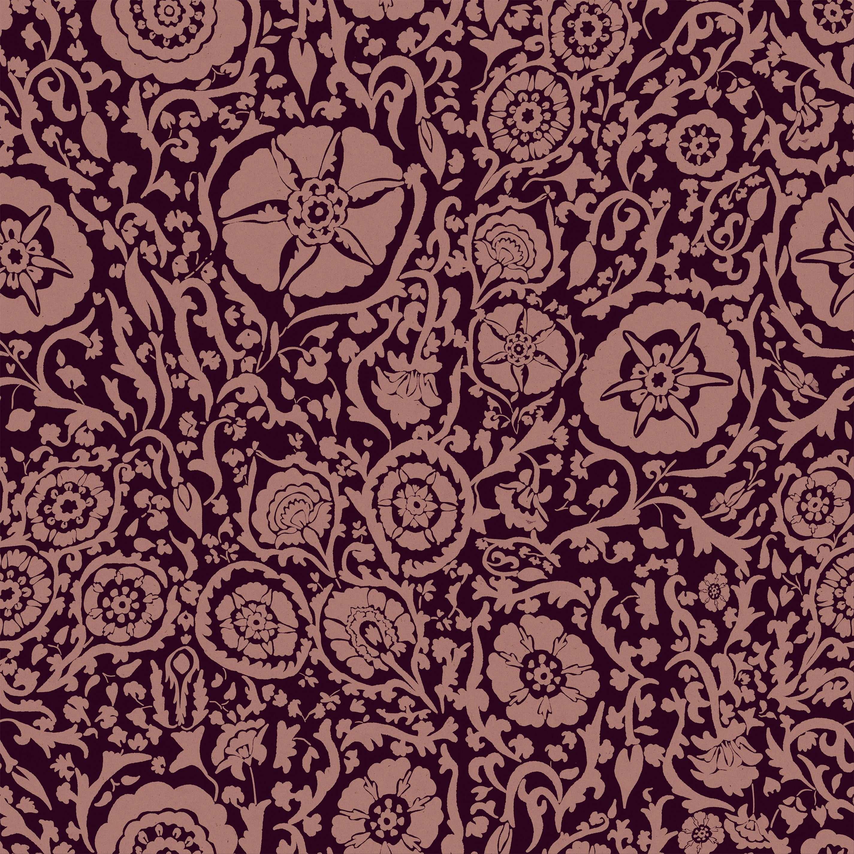 Suzani floral maroon