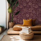 Suzani floral maroon