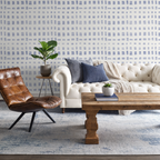Tidal Grid in Blue, Wallpaper