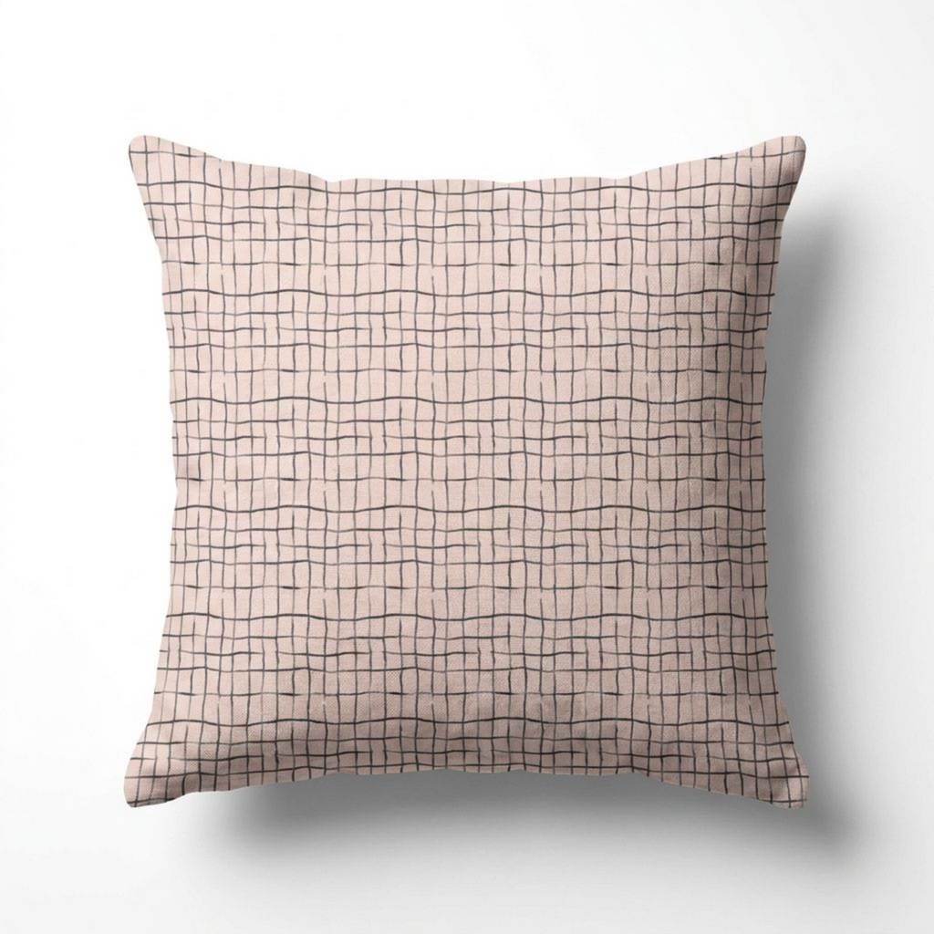 Broken Grid, 22in Throw Pillow