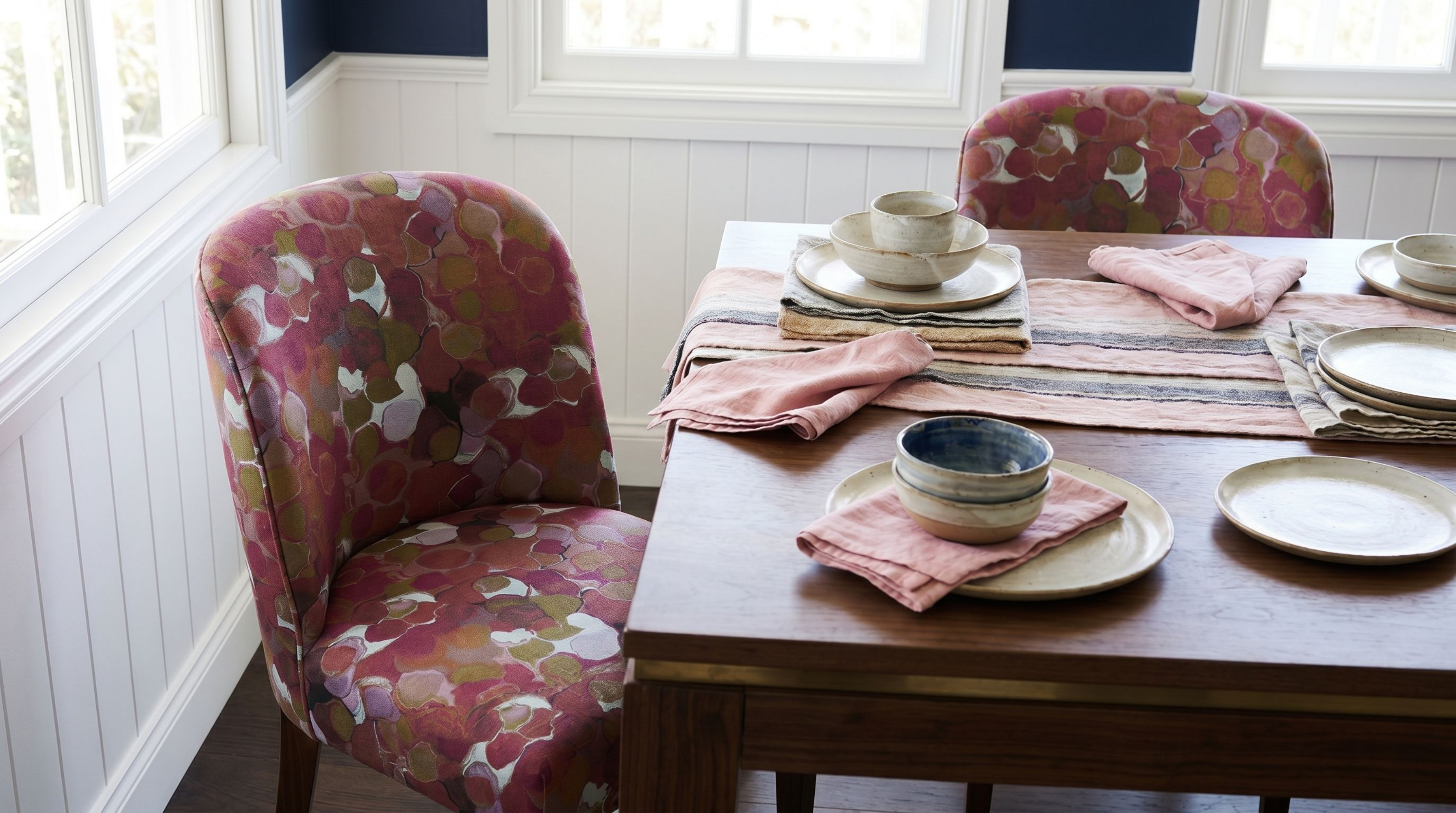 Pink marbled, fabric
