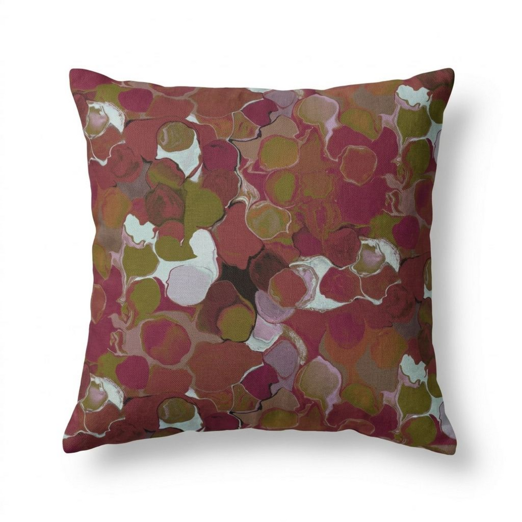 Pink marbleds pillow 22in